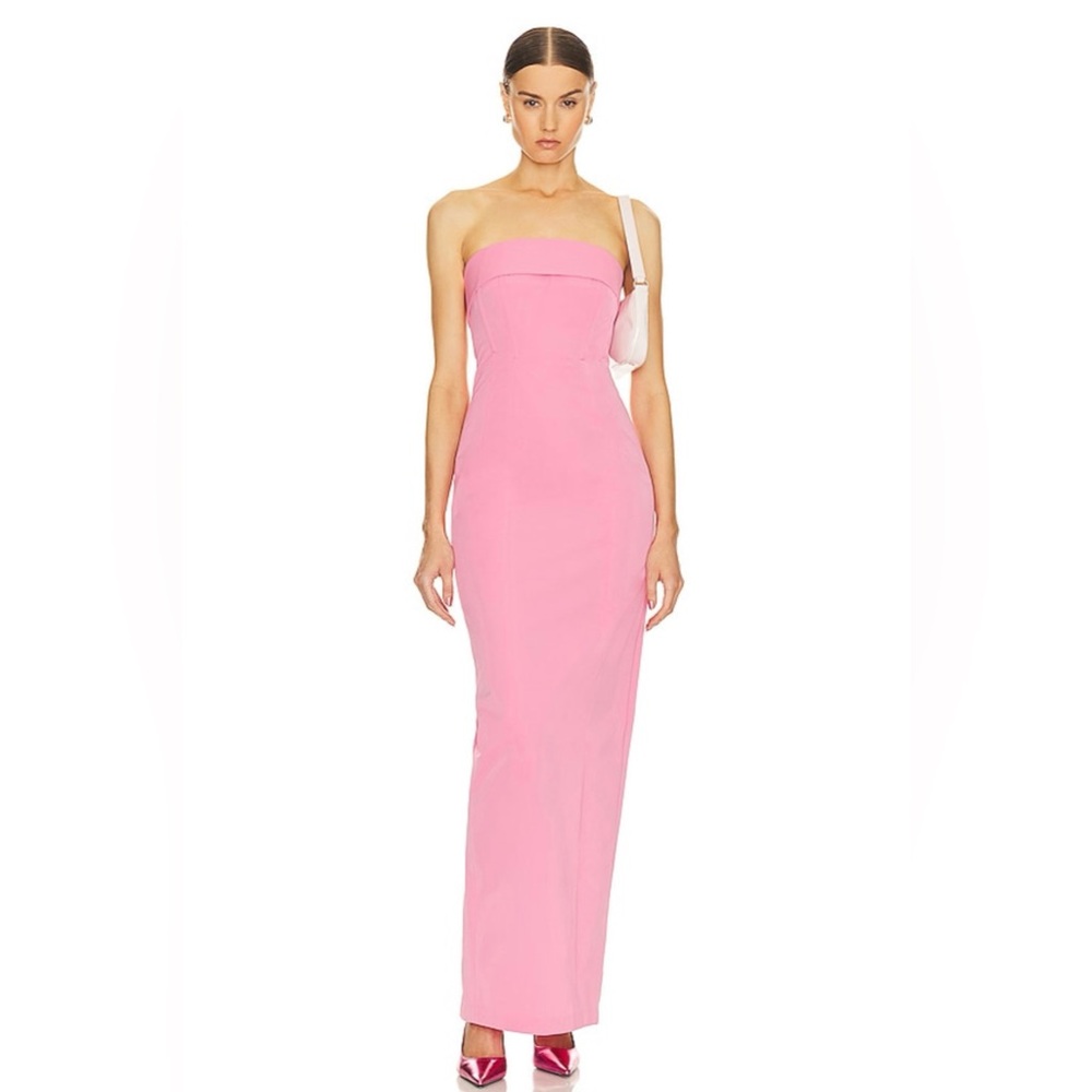 NWT Pink Long Strapless Dress by Helsa